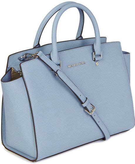 michael kors selma bag light blue|Michael Kors selma medium satchel.